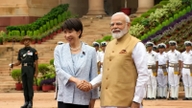 日本の首相がインドを訪問。