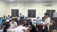 Thuong Tin sta bonificando gli ultimi appezzamenti di terreno rimasti per il progetto della Città Sportiva Internazionale di Hanoi.