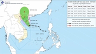 Tyfon nr. 1 beveger seg sakte, omtrent 110 km fra Hainan-øya (Kina).