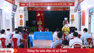 The delegation of National Assembly deputies from the province surveyed the implementation of the two-tiered local government system and the reorganization of villages and neighborhoods in Thieu Trung commune.