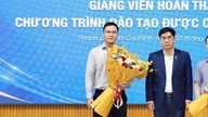 The university awarded 720 million VND to four lecturers who completed their doctoral programs.