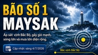 Tajfun Maysak (tajfun č. 1) bude od dnešního poledne přímo ovlivňovat pobřežní oblasti Quang Ninh a Hai Phong.