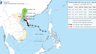 Taifun Nr. 1 befindet sich etwa 110 km von Mong Cai (Quang Ninh) entfernt.