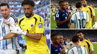 Messi, Arjantin'in zorlu geçen zaferinin ardından kaleci Vozinha'ya şapkasını çıkararak selam verdi.