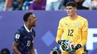 Mbappe refused to shake hands with the Paraguay goalkeeper.