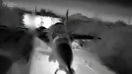 Ucraina a publicat imagini cu „distrugerea unui avion de vânătoare rusesc”.