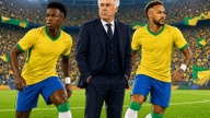 Será que o técnico Ancelotti vai escalar Vinicius e Neymar juntos na partida contra a Noruega?
