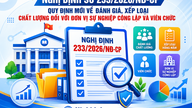 시행령 제233/2026/ND-CP호: 공공 비영리 단체 및 공무원의 자질 평가 및 분류에 관한 새로운 규정.