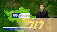 [Video] Prakiraan cuaca untuk malam ini dan besok, 7 Juli 2026: Badai petir berlanjut sepanjang malam dan dini hari di Vietnam Utara dan Tengah.