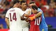Após uma confusão com um jogador que perdeu uma oportunidade de gol no último minuto, que levou à eliminação de Portugal, Rodri pediu desculpas.