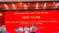 Công bố quyết định của Ban Thường vụ Tỉnh ủy An Giang về công tác cán bộ tại Đặc khu Phú Quốc