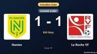 Estatísticas da partida Nantes 1-1 La Roche VF: As duas equipes dividiram os pontos.