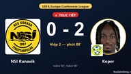 AO VIVO NSI Runavik x Koper: Koper amplia a vantagem