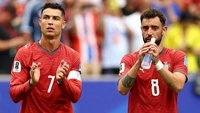 Bruno Fernandesin reaktio, kun C. Ronaldo loisti kirkkaasti.