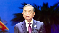 Pääsihteeri ja presidentti To Lam piti puheen Vietnamin nuorisoliiton 13. kansalliskongressissa.