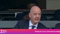 De FIFA-voorzitter 'verdeelt zich over één plek' om twee WK-wedstrijden tegelijk te bekijken.