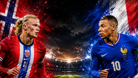 Norwegia kontra Francja: Zacięta walka Haalanda i Mbappe. Kto zajmie pierwsze miejsce?