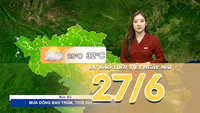 [Video] 27 Haziran 2026, bu gece ve yarın için hava tahmini: Kuzey Vietnam'da gök gürültülü fırtınalar, serin hava.