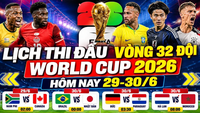 Confira a programação de transmissões ao vivo da fase de 32 avos de final da Copa do Mundo de 2026, hoje, 29 e 30 de junho.