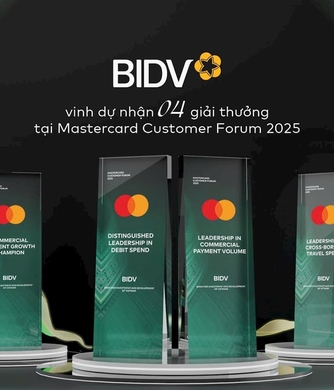 BIDV nhận 04 giải thưởng tại sự kiện Mastercard Customer Forum 2025