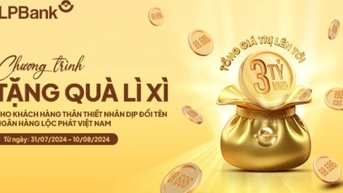 Ngân hàng Lộc Phát Việt Nam (LPBank) lì xì khách hàng nhân dịp đổi tên