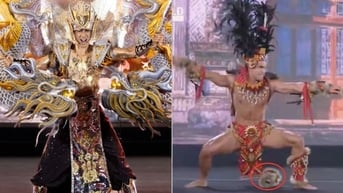 Phạm Tuấn Ngọc lọt Top 20 phần thi trang phục dân tộc, đại diện Philippines gặp sự cố