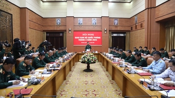 នាយឧត្តមសេនីយ៍ Phan Van Giang ធ្វើជាប្រធានកិច្ចប្រជុំ ខែមីនា ឆ្នាំ២០២៤ របស់ក្រសួងការពារជាតិ