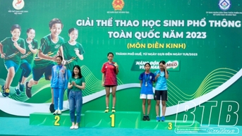 Thái Bình xếp thứ 8 toàn đoàn tại giải thể thao học sinh phổ thông toàn quốc môn điền kinh