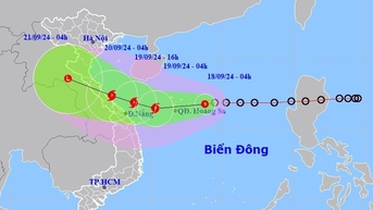Áp thấp nhiệt đới cách Hoàng Sa 250km, sắp mạnh thành bão số 4 giật cấp 10