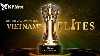 호치민시에서 시작되는 KPNest 2024 체스 토너먼트의 독특한 금도금 트로피