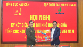 Petrovietnam ký Biên bản ghi nhớ hợp tác với Tổng cục Hậu cần