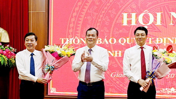 Bổ nhiệm tân Giám đốc Sở Nội vụ, Phó Trưởng Ban Dân vận