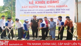 ពិធីបើកការដ្ឋានសាងសង់ផ្ទះសប្បុរសធម៌ជូនគ្រួសារជួបការលំបាកនៅ Vu Quang