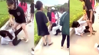 Một nữ sinh bị đánh hội đồng ở công viên tại Thanh Hóa