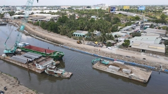 លាតត្រដាងផ្លូវប្រឡាយវែងបំផុតក្នុងទីក្រុងហូជីមិញ ឆ្លងកាត់៧ខណ្ឌ