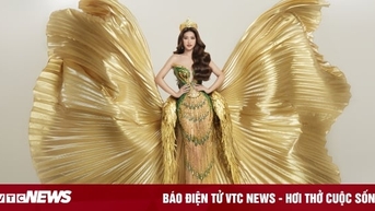 Hoa hậu Đoàn Thiên Ân khoe vẻ đẹp rực rỡ trong ngày cuối đương nhiệm
