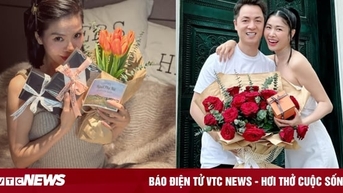 Thu Trang được chồng tặng bó hoa toàn đùi gà rán nhân ngày 8/3