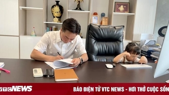 Làm bố 3 con, Cường Đô la bận rộn đến mức phải đưa ái nữ đến công ty