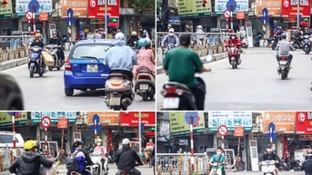 Điều chỉnh giao thông phố Kim Ngưu, hàng loạt phương tiện đi ngược chiều bất chấp biển cấm