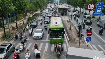 BRT 버스 노선의 보도 및 중앙분리대 철거 예정 지역의 현황