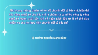 Cần đầu tư cho công nghệ số để chuyển đổi số các cơ quan báo chí