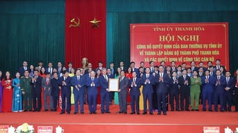 Thành lập Đảng bộ TP Thanh Hóa sau sáp nhập huyện Đông Sơn