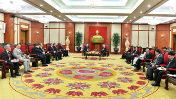 Tổng Bí thư Nguyễn Phú Trọng tiếp Thủ tướng Cộng hòa Belarus Roman Golovchenko