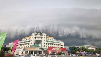 Đám mây dị thường xuất hiện ở Nghệ An trước khi siêu bão Yagi đổ bộ