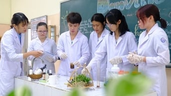 Nhóm học sinh lớp 11 làm dầu gội, dầu xả từ rau càng cua, bồ kết ngăn rụng tóc