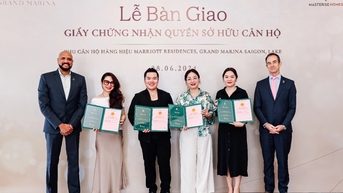 Masterise Homes bàn giao sổ hồng căn hộ hàng hiệu Marriott tại tòa Lake, Grand Marina, Saigon
