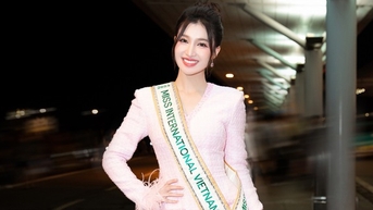 준우승자 푸옹 니, 미스 인터내셔널 2023 출전 위해 2m 길이의 짐 들고 이동…이목 끌려