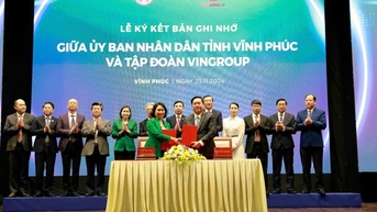Vinh Phuc និងសាជីវកម្ម Vingroup បានចុះហត្ថលេខាលើកិច្ចព្រមព្រៀងសហប្រតិបត្តិការលើការផ្លាស់ប្តូរបៃតង។