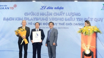 Bệnh viện Gia An 115 đạt chứng nhận Bạch kim trong điều trị đột quỵ