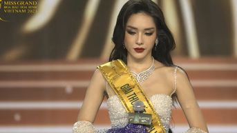 Thí sinh Miss Grand Vietnam ấp úng trong phần thi ứng xử